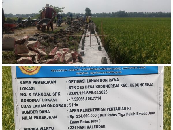 Proyek Optimasi Lahan Irigasi Rp 234 Juta di Kedungreja Jadi Sorotan Media, Kualitas Campuran Semen Dipertanyakan