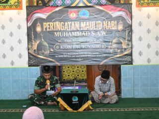 Kodim 0707/Wonosobo Peringati Maulid Nabi Muhammad SAW, Kasdim Ajak Prajurit Teladani Akhlak Rasulullah